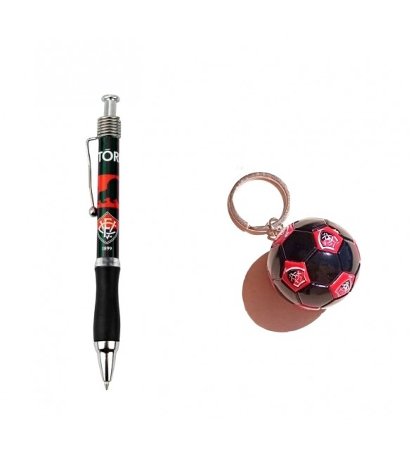 Kit Caneta Roller e Chaveiro bola - Vitória Kit Caneta Roller e Chaveiro bola - Vitória